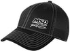 MSD 9524 Flexfit Mesh Baseball Cap; MSD Race Logo Left; Black w/White Stitching; L/XL; - Truck Part Superstore