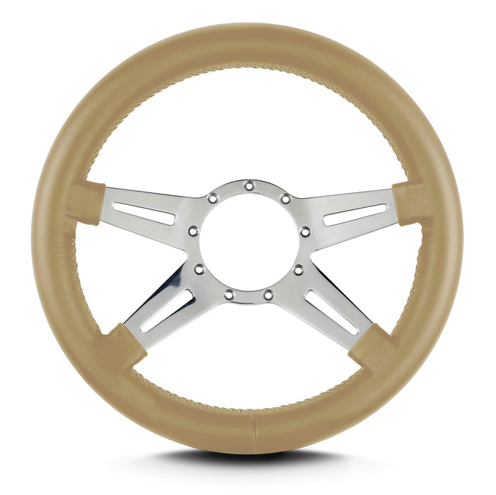 Lokar 95309 Lecarra Mark 9 Elegante Steering Wheel; Tan; Polished Spokes; 14 in. Thick Grip; - Truck Part Superstore