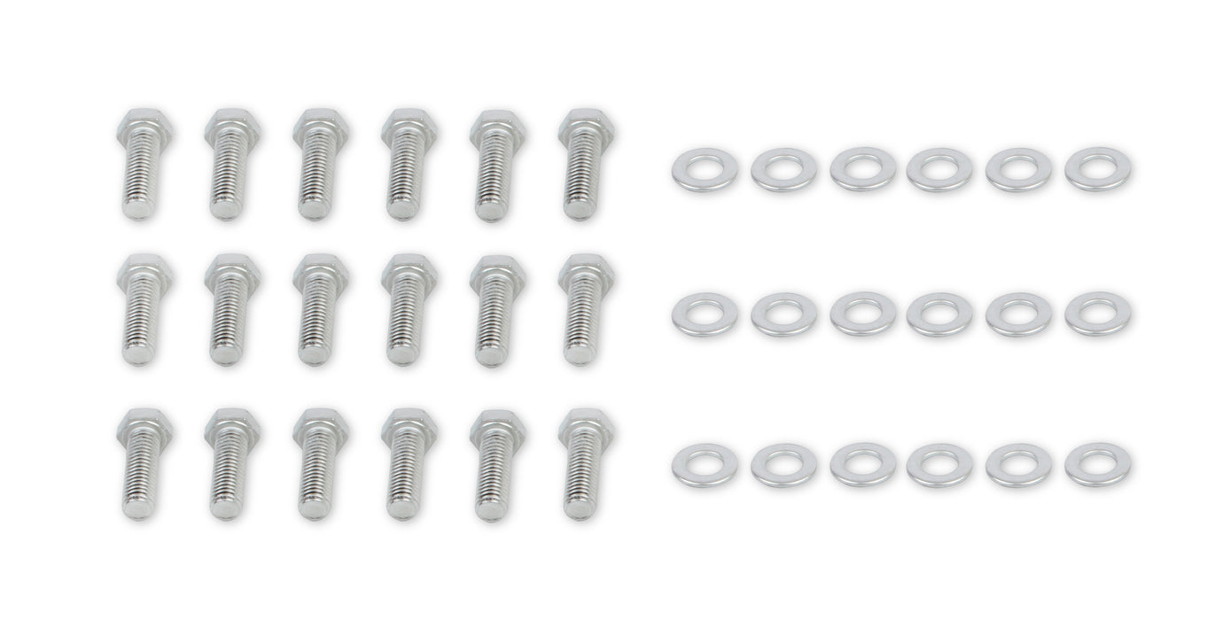 Mr Gasket 954G Intake Manifold Bolts; Hex Head; 3/8 in.-16 x 1.25 in.; w/Washers; - Truck Part Superstore