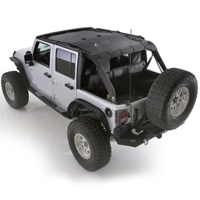 Smittybilt 95500 Cloak Extended Mesh Top 07-18 Wrangler JK 4 DR Black Smittybilt - Truck Part Superstore