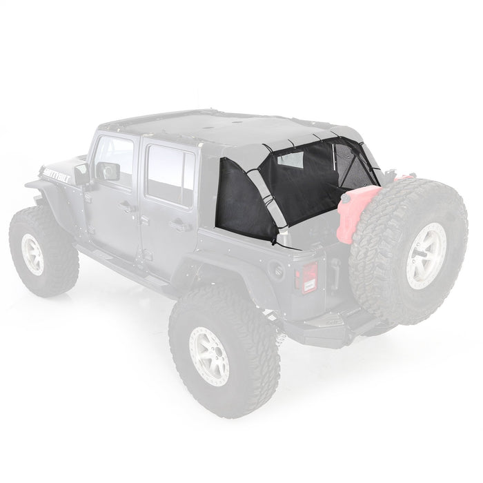 Smittybilt 95501 Cloak Extended Mesh Top 07-18 Wrangler JK 4 DR Sides/Rear Black Mesh Smittybilt - Truck Part Superstore