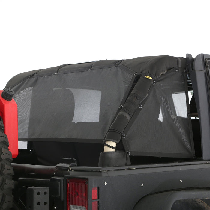 Smittybilt 95501 Cloak Extended Mesh Top 07-18 Wrangler JK 4 DR Sides/Rear Black Mesh Smittybilt - Truck Part Superstore