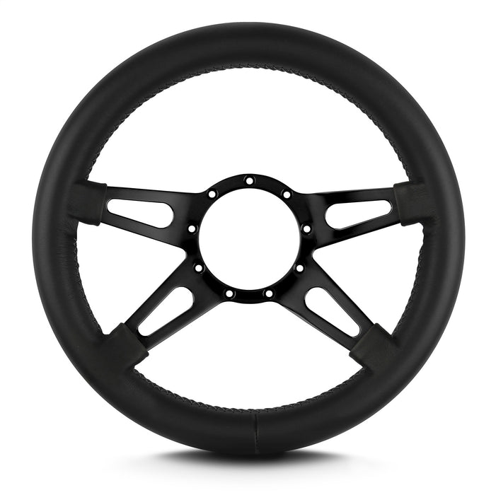 Lokar 95501 Lecarra Mark 9 Supreme Steering Wheel; Black; Black Spokes; 14 in. Thick Grip; - Truck Part Superstore