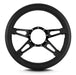 Lokar 95501 Lecarra Mark 9 Supreme Steering Wheel; Black; Black Spokes; 14 in. Thick Grip; - Truck Part Superstore