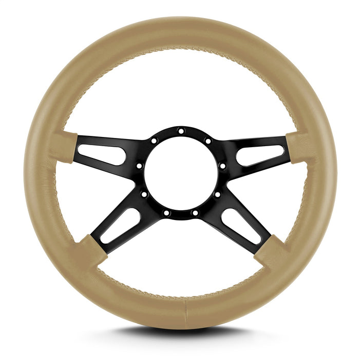 Lokar 95509 Lecarra Mark 9 Supreme Steering Wheel; Tan; Black Spokes; 14 in. Thick Grip; - Truck Part Superstore