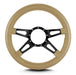 Lokar 95509 Lecarra Mark 9 Supreme Steering Wheel; Tan; Black Spokes; 14 in. Thick Grip; - Truck Part Superstore