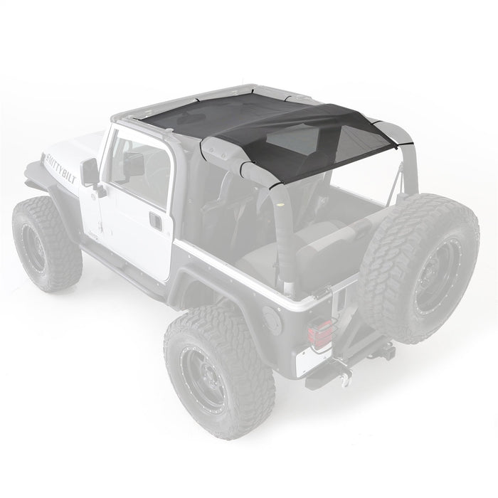 Smittybilt 95600 Cloak Extended Mesh Top Wrangler 97-06 TJ Black Smittybilt - Truck Part Superstore