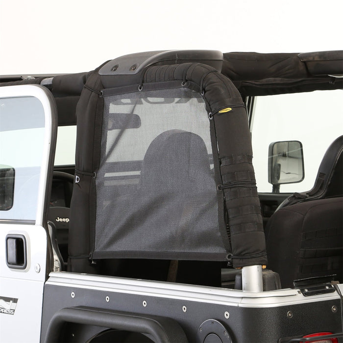 Smittybilt 95601 Cloak Extended Mesh Top 97-06 Wrangler TJ Sides/Rear Black Mesh Smittybilt - Truck Part Superstore