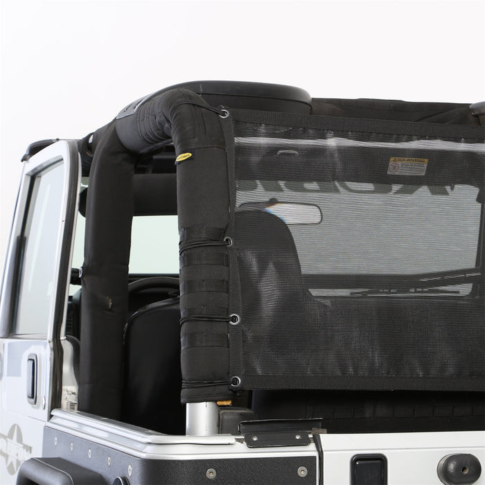 Smittybilt 95601 Cloak Extended Mesh Top 97-06 Wrangler TJ Sides/Rear Black Mesh Smittybilt - Truck Part Superstore