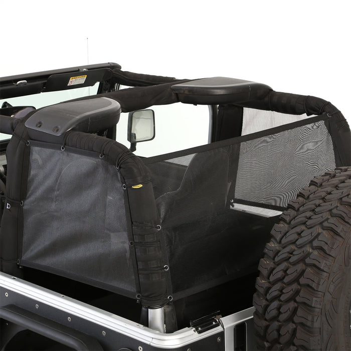 Smittybilt 95601 Cloak Extended Mesh Top 97-06 Wrangler TJ Sides/Rear Black Mesh Smittybilt - Truck Part Superstore