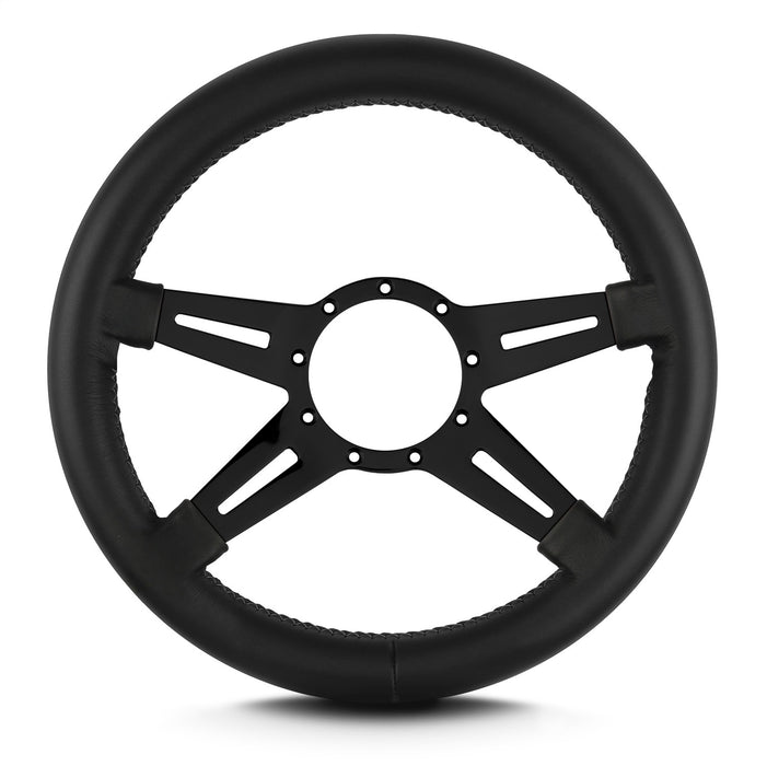 Lokar 95601 Lecarra Mark 9 Elegante Steering Wheel; Black; Black Spokes; 14 in. Thick Grip; - Truck Part Superstore