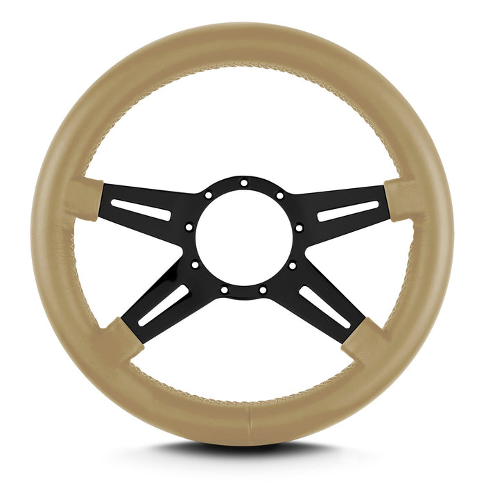 Lokar 95609 Lecarra Mark 9 Elegante Steering Wheel; Tan; Black Spokes; 14 in. Thick Grip; - Truck Part Superstore