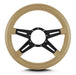 Lokar 95609 Lecarra Mark 9 Elegante Steering Wheel; Tan; Black Spokes; 14 in. Thick Grip; - Truck Part Superstore