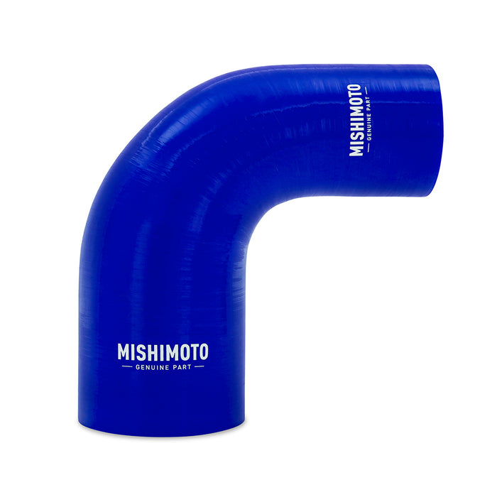 Mishimoto MMCP-R90-22530BL Mishimoto 90-Degree Silicone Transition Coupler, 2.25-in to 3.00-in, Blue - Truck Part Superstore