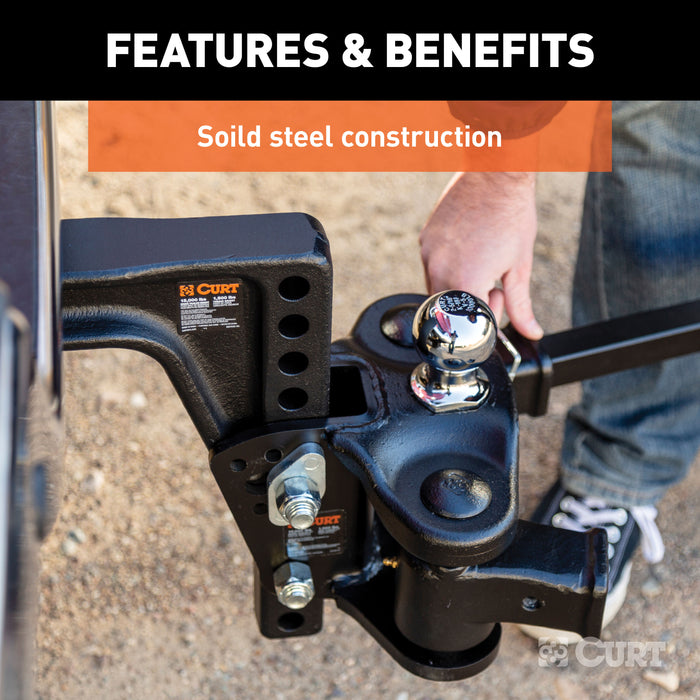 CURT 17132 Weight Distribution Shank (2-1/2in. Shank; 8in. Drop) - Truck Part Superstore