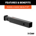 CURT 45775 Receiver Tube Adapter (2in. to 1-1/4in. Shank; 3;500 lbs. GTW; 9-1/2in. Length) - Truck Part Superstore