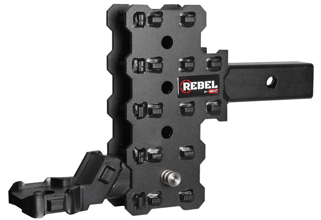 GEN-Y Hitch GH-13154X PHANTOM-X 2" Hollow Shank 4.5" Offset Drop .7K TW 7K Hitch & Platinum Ball Mount - Truck Part Superstore