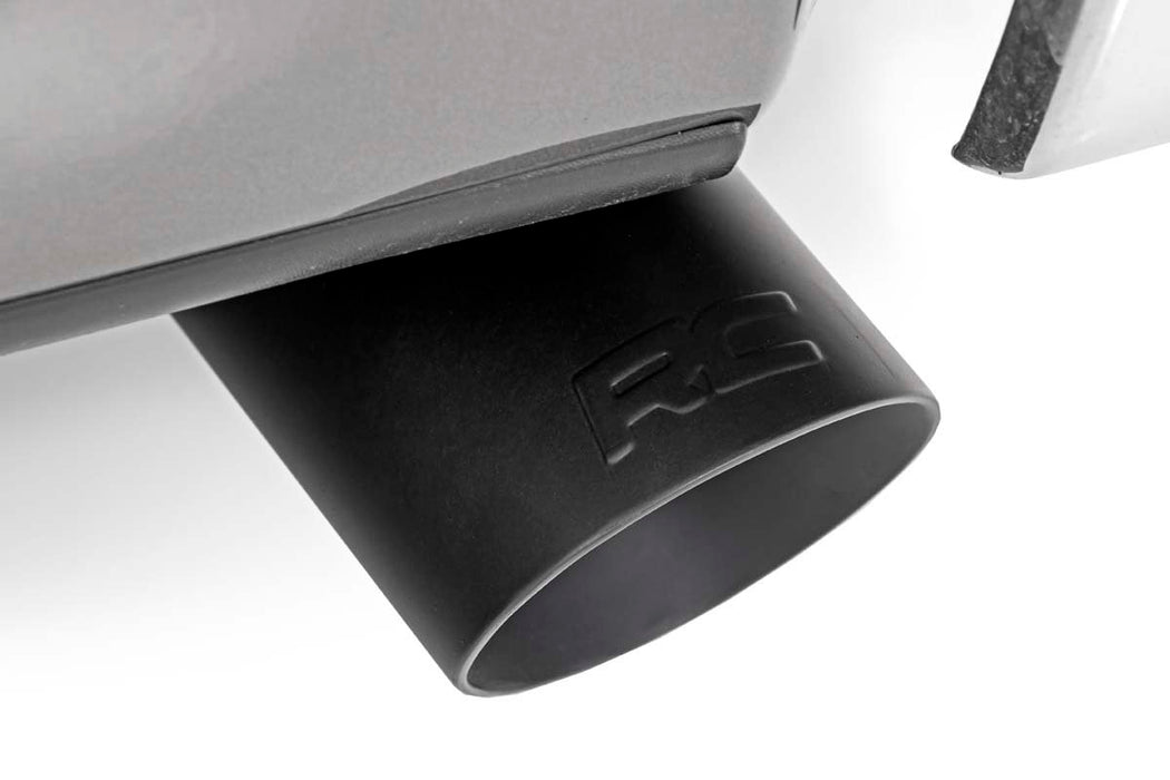 Rough Country 96004 Exhaust Tip w/RC Logo For Vehicles w/2.5-3 Inch Inlets Flat Black Each Rough Country - Truck Part Superstore
