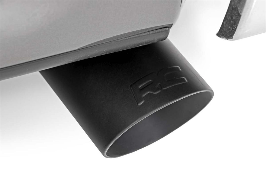 Rough Country 96004 Exhaust Tip w/RC Logo For Vehicles w/2.5-3 Inch Inlets Flat Black Each Rough Country - Truck Part Superstore
