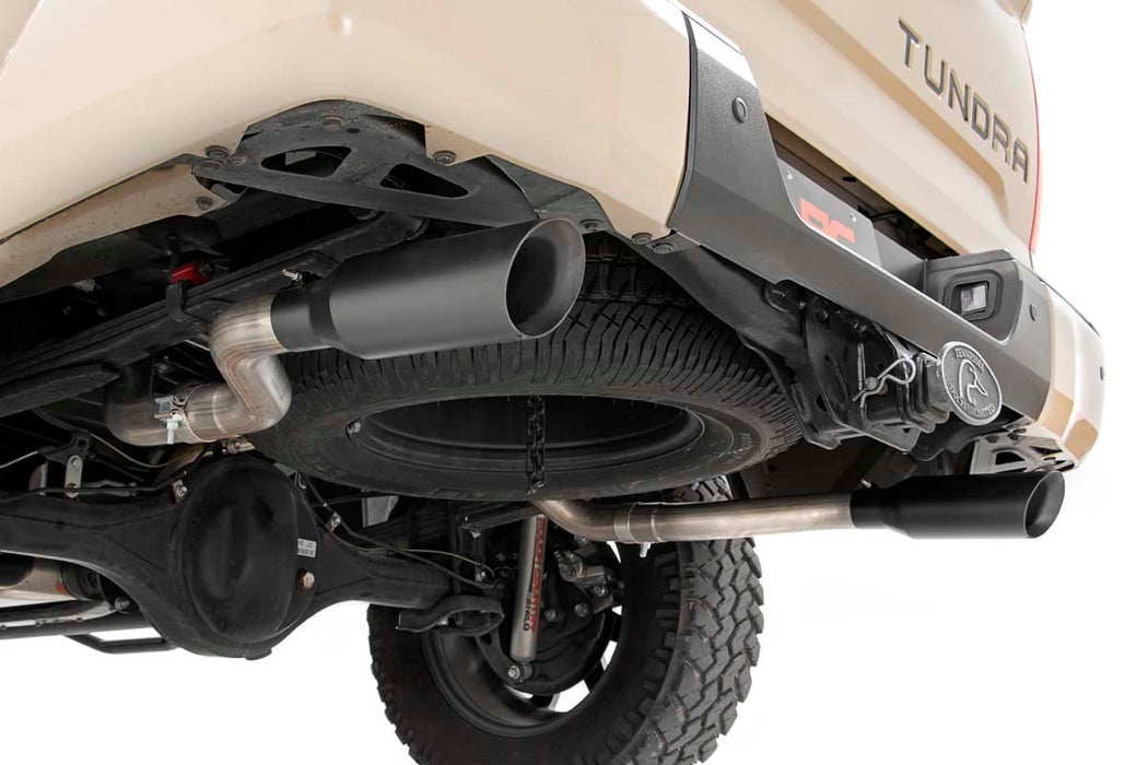Rough Country 96012 Dual Cat-Back Exhaust System w/Black Tips 09-20 Toyota Tundra V8-4.6L, 5.7L Rough Country - Truck Part Superstore
