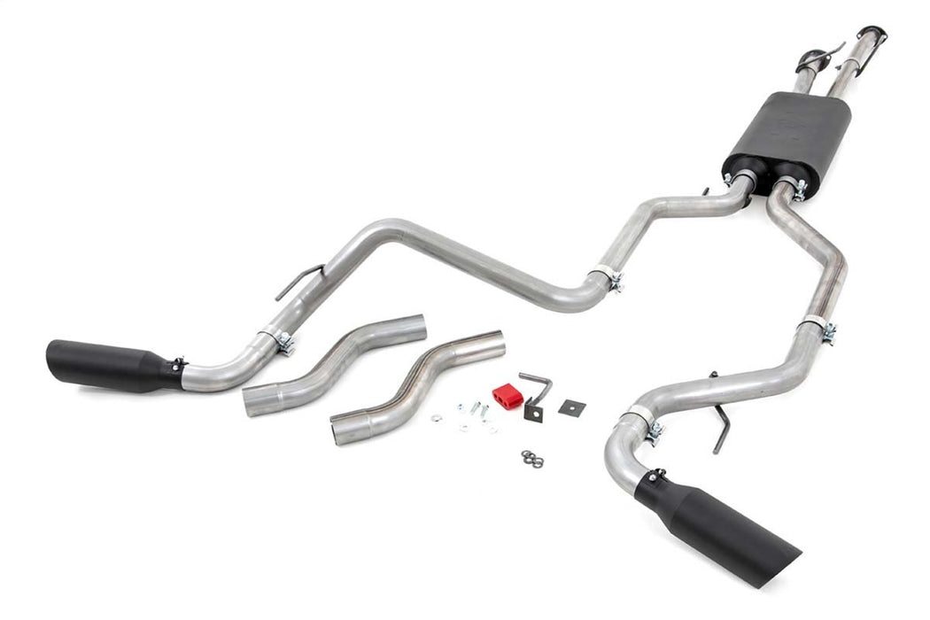Rough Country 96012 Dual Cat-Back Exhaust System w/Black Tips 09-20 Toyota Tundra V8-4.6L, 5.7L Rough Country - Truck Part Superstore