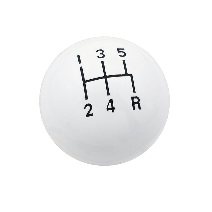Mr Gasket 9619 Shift Knob; Universal; 5 Speed; White; 3/8 in. - 16 UNC Thread; - Truck Part Superstore