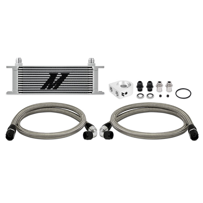 Mishimoto MMOC-U13SL Universal Oil Cooler Kit, 13-Row, Silver - Truck Part Superstore