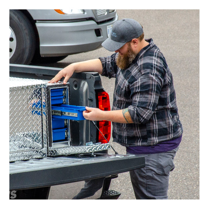 UWS DS-22 UWS DS-22 Drawer Truck Tool Box with 5 Sliding Drawers (22 Inch-Bright Aluminum) - Truck Part Superstore