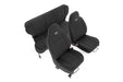 Rough Country 91022 Jeep Neoprene Seat Cover Set Black 97-01 XJ w/Non-Detachable Headrest Rough Country - Truck Part Superstore