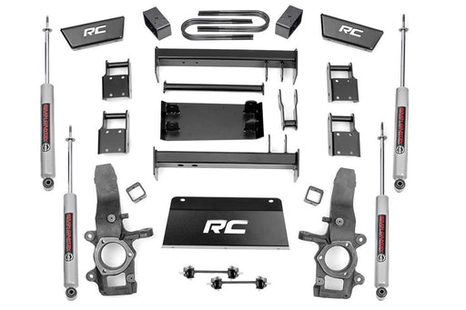 Rough Country 477.20 Suspension Lift Kit w/Shocks; 4 in. Lift; - Truck Part Superstore