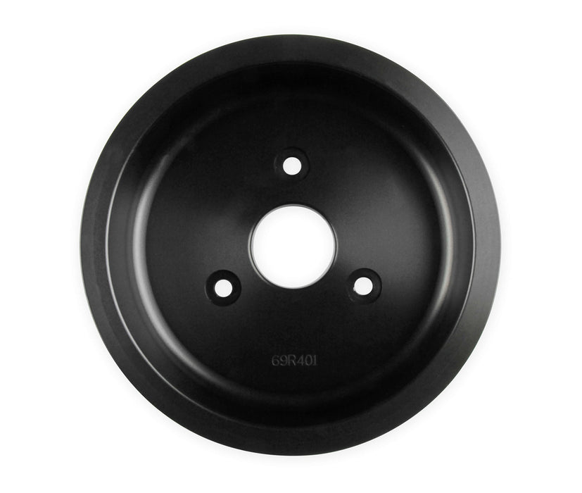 Holley 97-159 Crankshaft Pulley; Replacement; Mid Mount Accessory Drives Only; Steel Black; - Truck Part Superstore