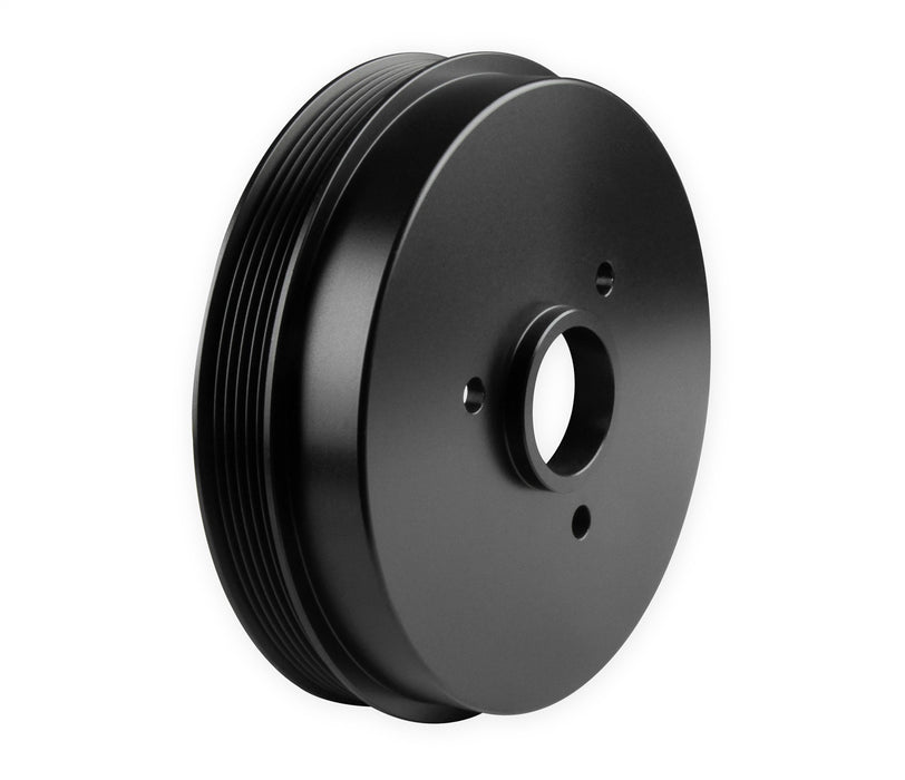Holley 97-159 Crankshaft Pulley; Replacement; Mid Mount Accessory Drives Only; Steel Black; - Truck Part Superstore