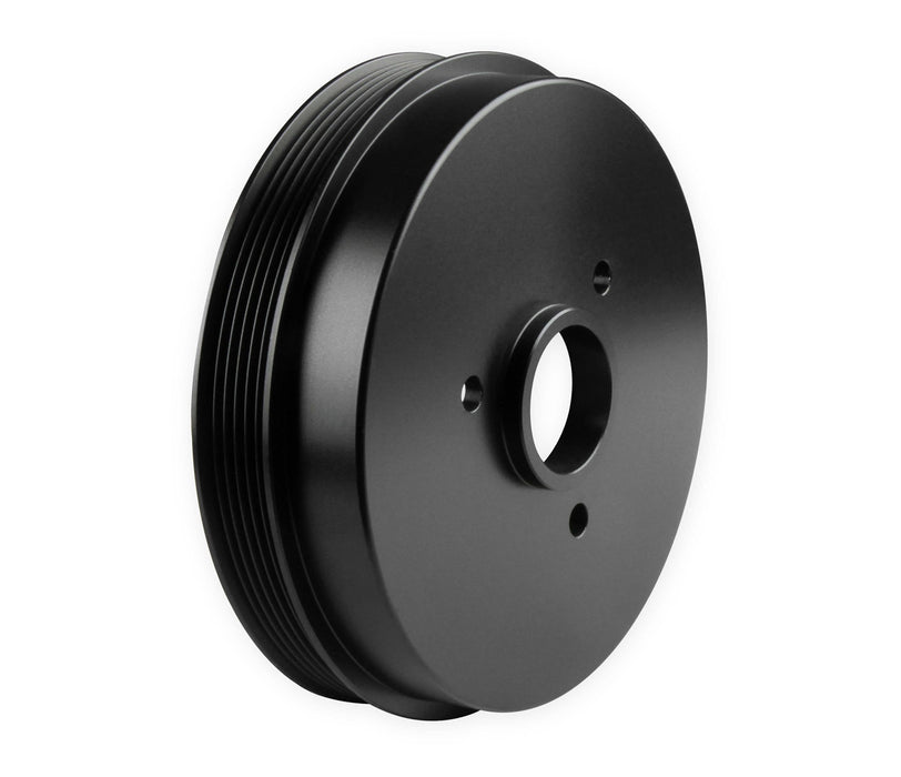 Holley 97-159 Crankshaft Pulley; Replacement; Mid Mount Accessory Drives Only; Steel Black; - Truck Part Superstore