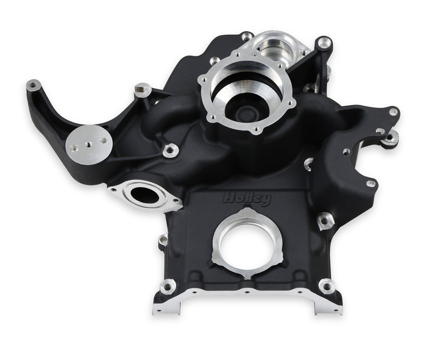Holley 97-373 Timing Cover; Cast Aluminum; Black Finish; Fit Gen III Hemi; Non VVT; - Truck Part Superstore