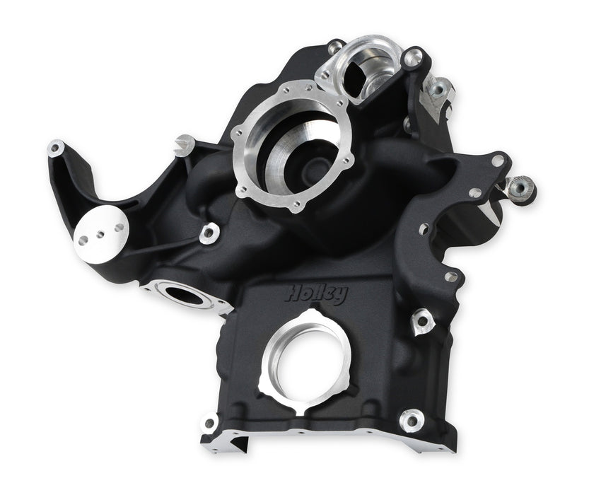 Holley 97-373 Timing Cover; Cast Aluminum; Black Finish; Fit Gen III Hemi; Non VVT; - Truck Part Superstore