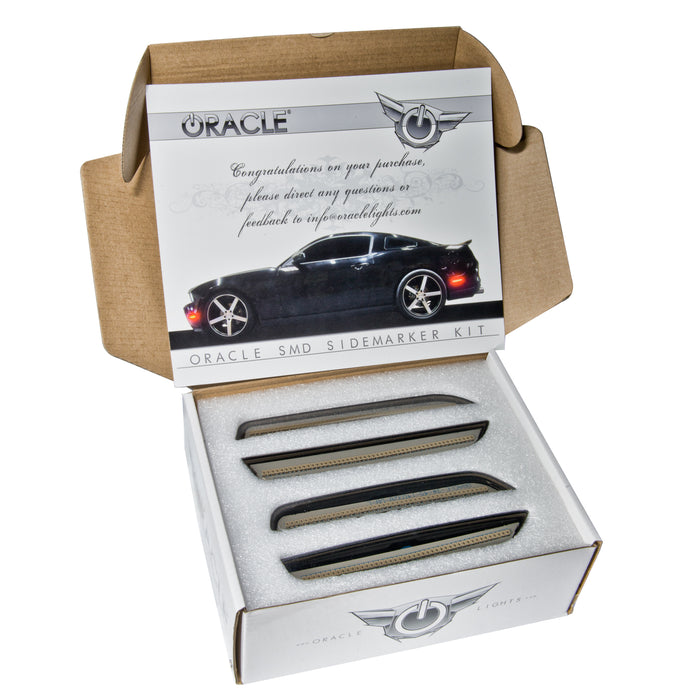Oracle Lighting 9700-UZ-C Concept Sidemarker Set, Clear, Lava Red Metallic (UZ) - Truck Part Superstore