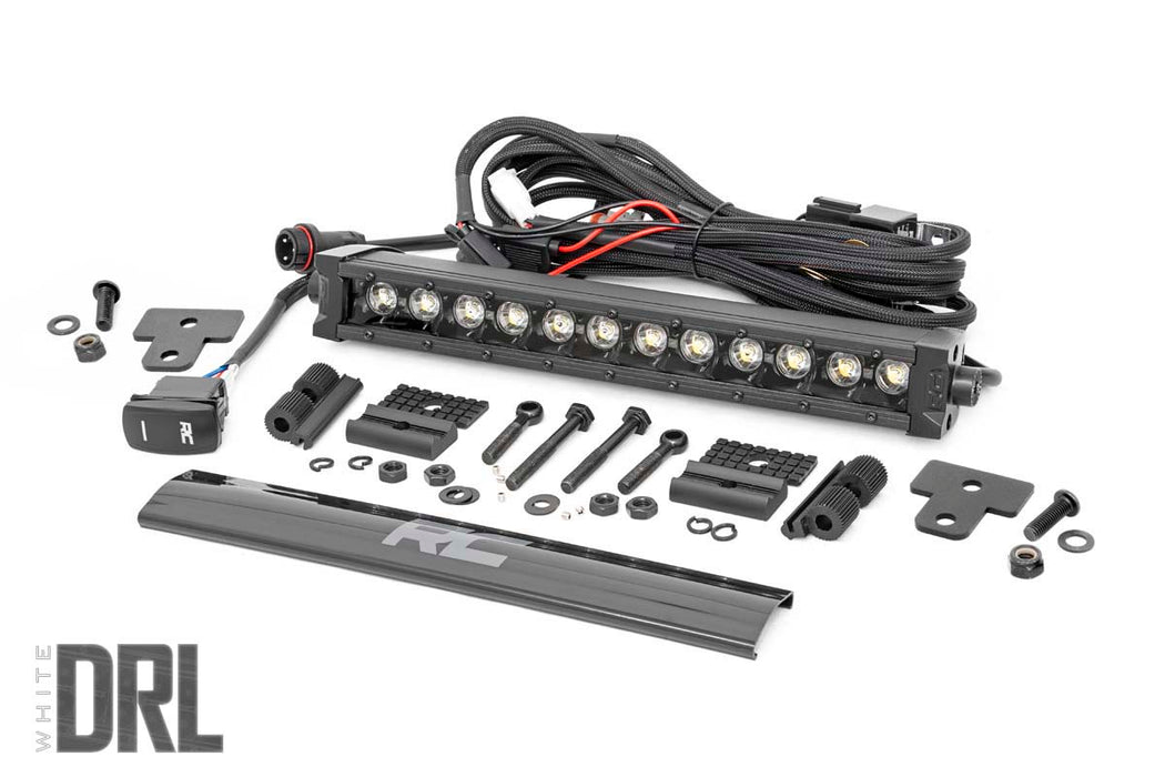 Rough Country 97004 Can-Am Defender 12 Inch Recessed Bumper LED Kit Black Series w/White DRL 16-20 Defender Rough Country - Truck Part Superstore