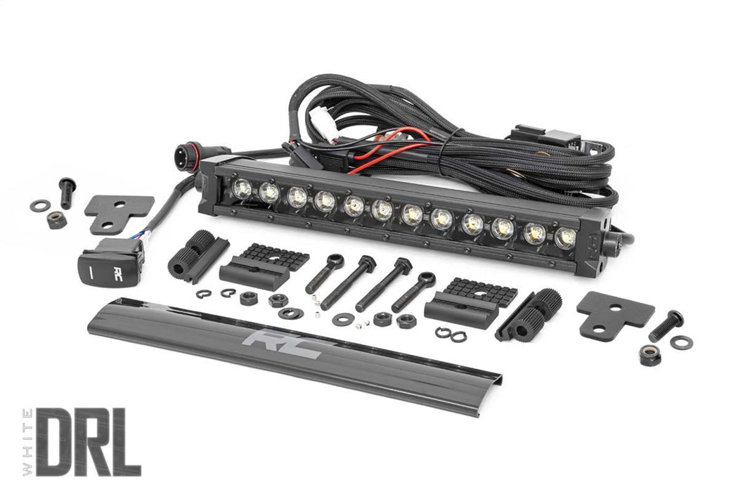 Rough Country 97004 Can-Am Defender 12 Inch Recessed Bumper LED Kit Black Series w/White DRL 16-20 Defender Rough Country - Truck Part Superstore