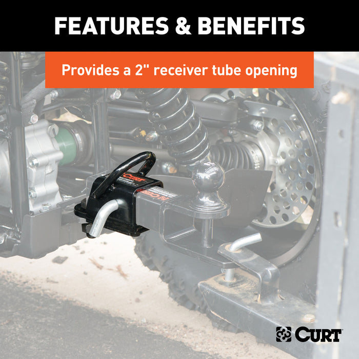 CURT 45006 CURT 45006 Bolt-On 2-Inch ATV; UTV Trailer Hitch Receiver Adapter - Truck Part Superstore