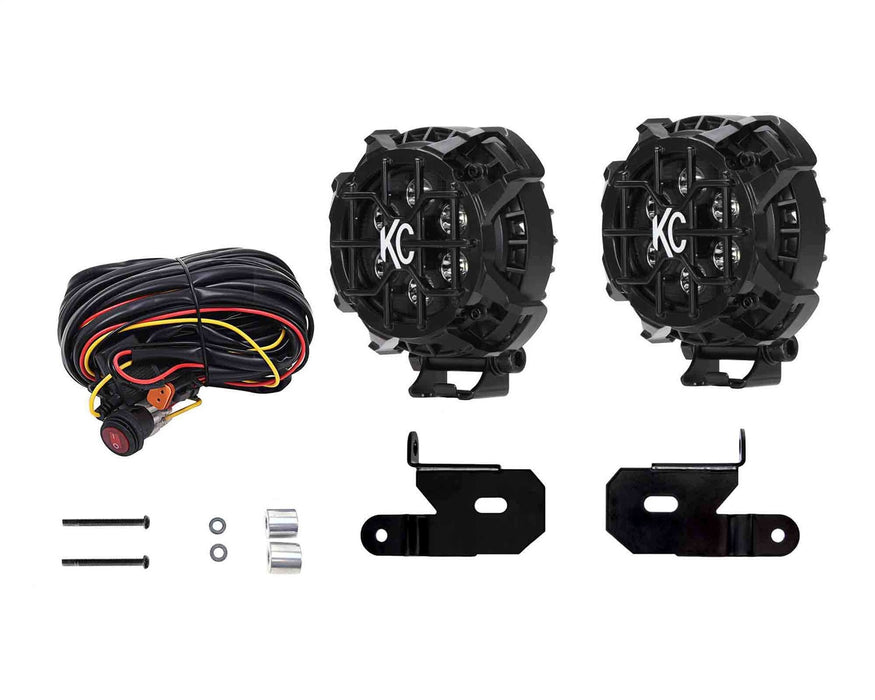 KC Hilites 97120 KIT; Jeep JL A-Pillar+Rnd LZR LED Spot Sys - Truck Part Superstore