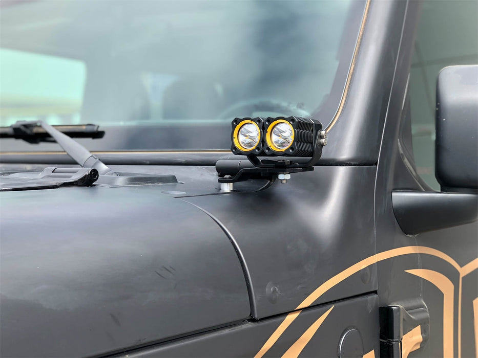 KC Hilites 97121 KIT; Jeep JL A-Pillar+FLEX Dual Spot Sys - Truck Part Superstore