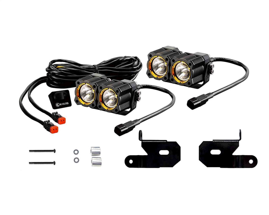 KC Hilites 97122 KIT; Jeep JL A-Pillar+FLEX Dual Spread Sys - Truck Part Superstore