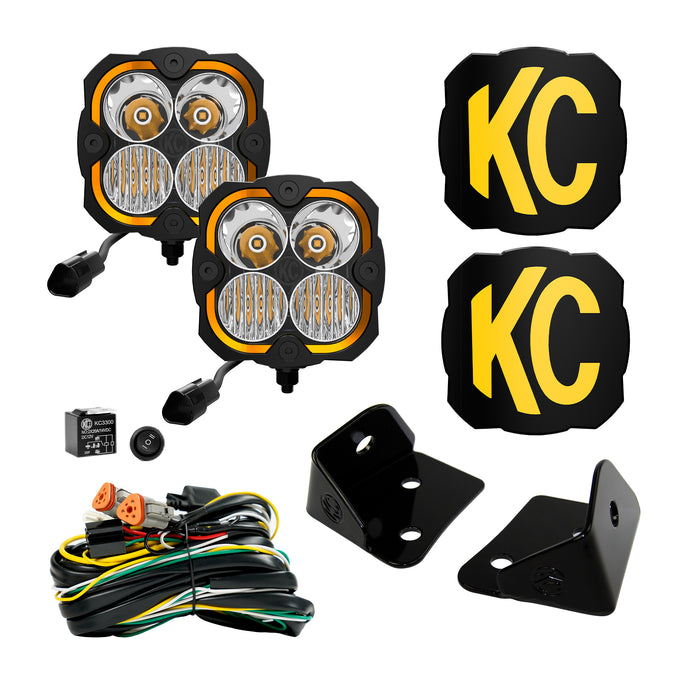 KC HiLiTES 97139 KC FLEX ERA 4 LED 5in Combo 2-Light System 2007-2018 Jeep Wrangler JK - Truck Part Superstore