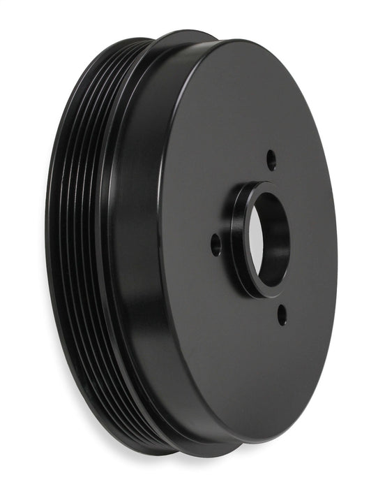 Holley 97-161 Crankshaft Pulley; Replacement; Mid Mount Accessory Drives Only; Steel Black; - Truck Part Superstore