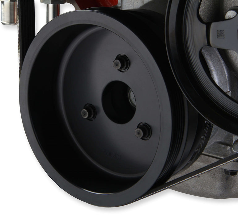 Holley 97-161 Crankshaft Pulley; Replacement; Mid Mount Accessory Drives Only; Steel Black; - Truck Part Superstore