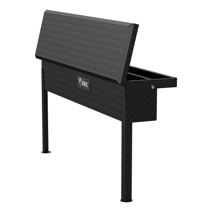 UWS EC30203 Matte Black Aluminum 48in. Truck Side Tool Box with Low Profile (Heavy Packaging - Truck Part Superstore