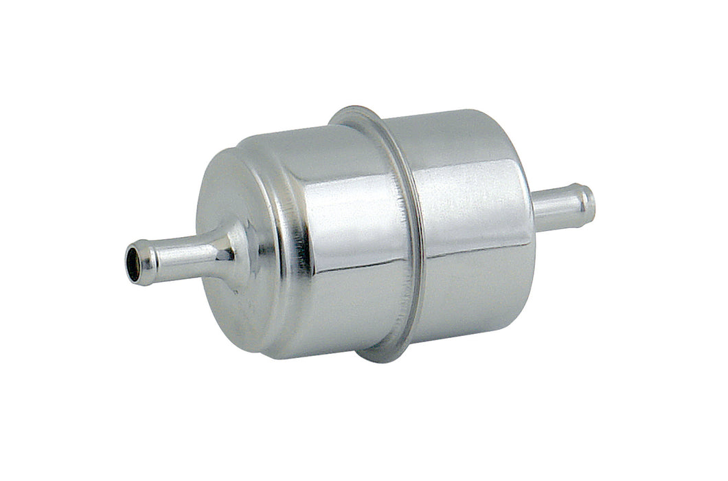 Mr Gasket 9745 Chrome Plated Canister Fuel Filter; 5/16 in. ID Hose; Race Only; - Truck Part Superstore