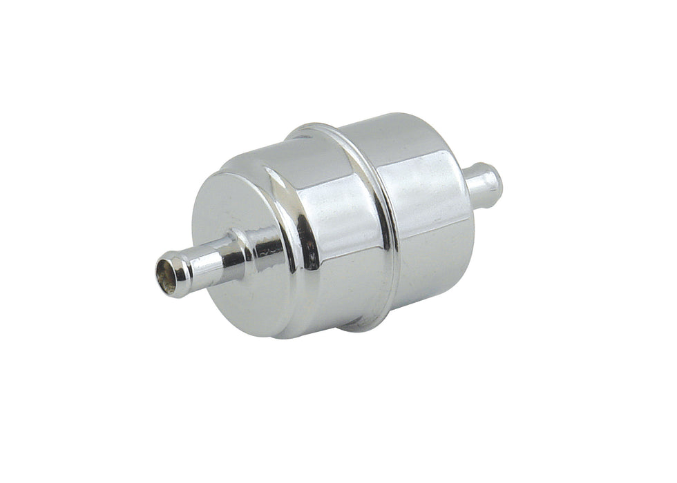 Mr Gasket 9746 Chrome Plated Canister Fuel Filter; 3/8 in. ID Hose; Race Only; - Truck Part Superstore