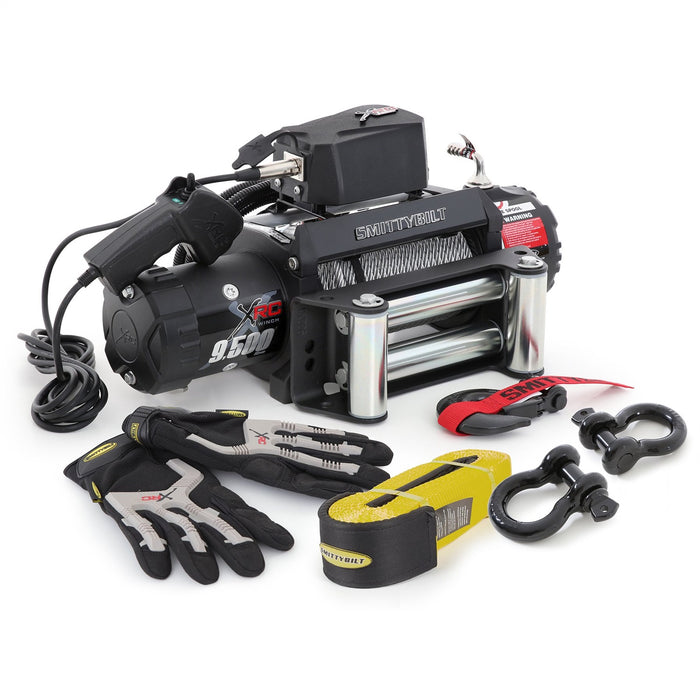 Smittybilt 97495P Winch Recovery Package 9500 Lb Waterproof All-In-One Winch Kit XRC Smittybilt - Truck Part Superstore