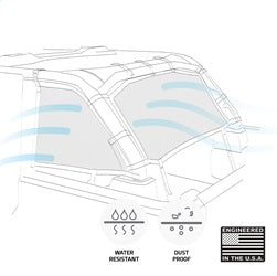 Smittybilt 97501 Cloak Extended Mesh Top; Cloak Sides And Rear; Black Mesh; - Truck Part Superstore